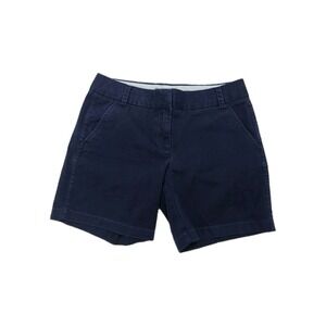 J.Crew Women's Navy‎ Chino Shorts Size 4 100% Cotton Casual Summer